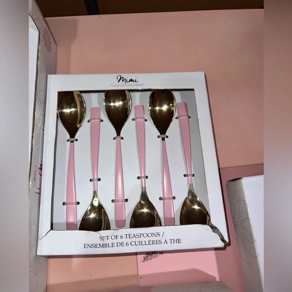 Pink and Gold silverware